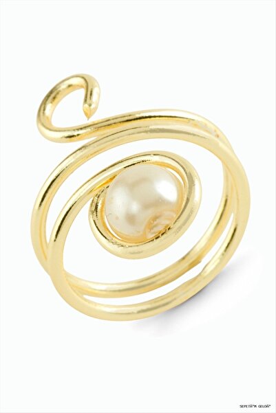 ZERO LAND Spt-Gld Pearl Metal (125552) Ring Yellow