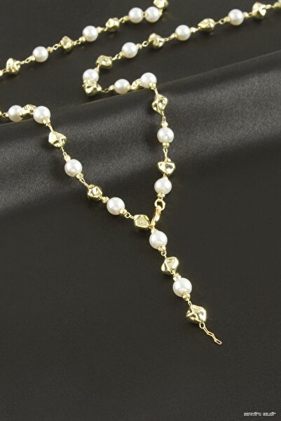 ZERO LAND Spt-Gld İnci Metal Y (125105) Necklace Yellow