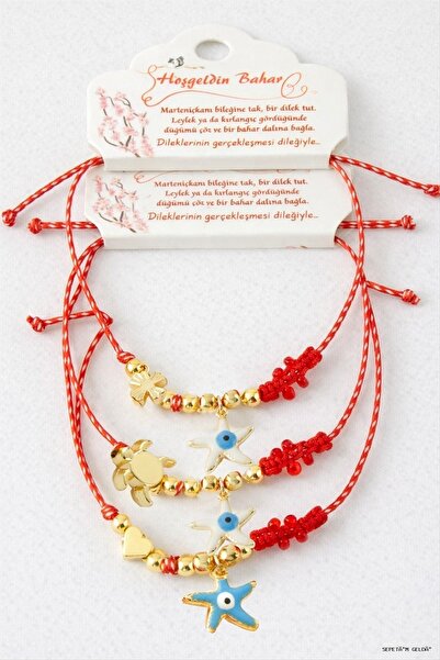 ZERO LAND Spt-Gld Starfish Marteniçka (131649) Bracelet Red