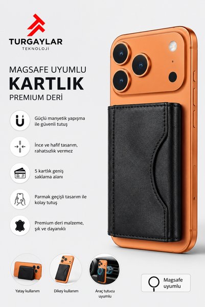 Generic Brand M-Safe Magnetic Leather Phone Card Holder – 5-Compartment Walle...