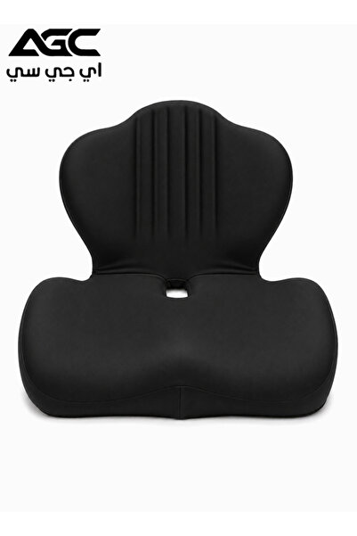 AGC Black Memory Foam Car Seat Cushion with Back Support, Ergonomic Seat & Lu...