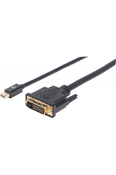 MANHATTAN Καλώδιο DVI-D αρσενικό σε DisplayPort αρσενικό, 1.8μ, Μαύρο (152150)