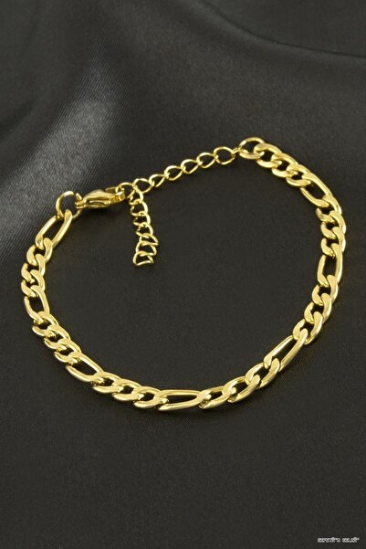 ZERO LAND Spt-Gld Flat Chain Steel (124955) Bracelet Yellow