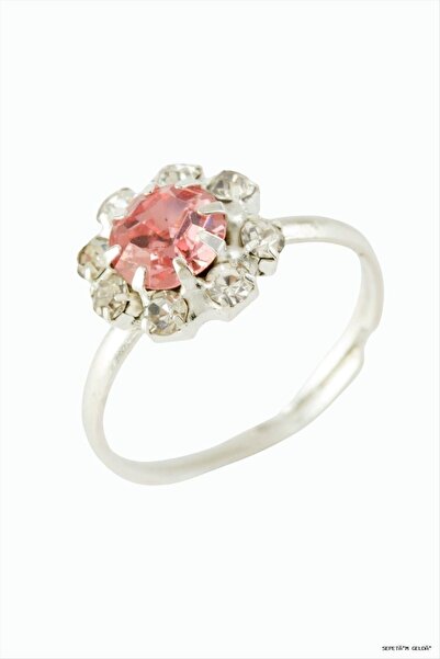 ZERO LAND Spt-Gld Crystal Stone Joint Ring (131213) Pink
