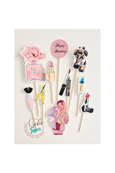 Aniversari de Neuitat Set de toppere pentru tort cu fete, 5x12cm, carton luci...