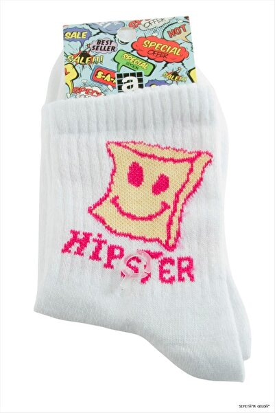 ZERO LAND Spt-Gld Sponge College Socks (132251) 8X28 White