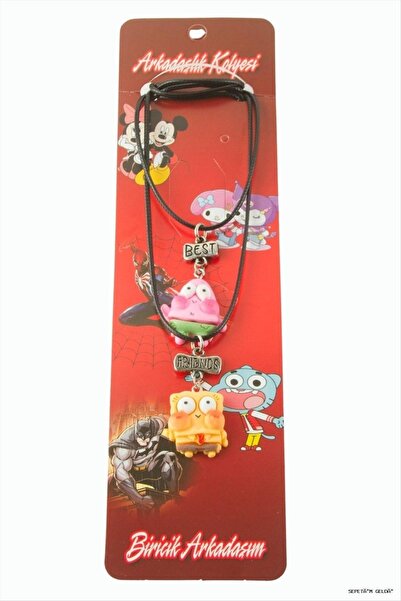 ZERO LAND Spt-Gld Çzgflm Character Friendship Necklaces -Couple (131516) Neck...