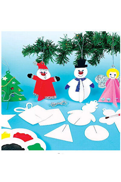 Baker Ross 3D Christmas Hanging Decorations -pack Of 12