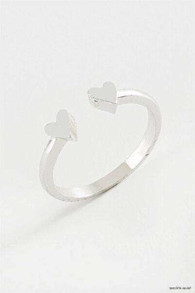 ZERO LAND Spt-Gld Heart Joint Ring (131942) Silver Color