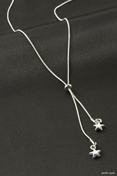 ZERO LAND Spt-Gld Star Steel Necklace (130622) Silver Color