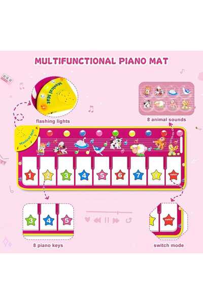 Generic Brand Covor muzical interactiv tip pian pentru copii Musical Mat, cu ...