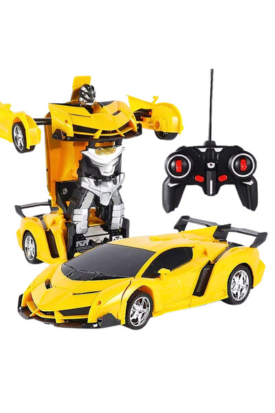 Jojoy Mașină cu telecomandă robot Autobot galbenă