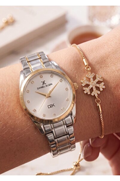 Daniel Klein Minimal Round Case Vintage Model Stone Dial Women's Metal Steel ...