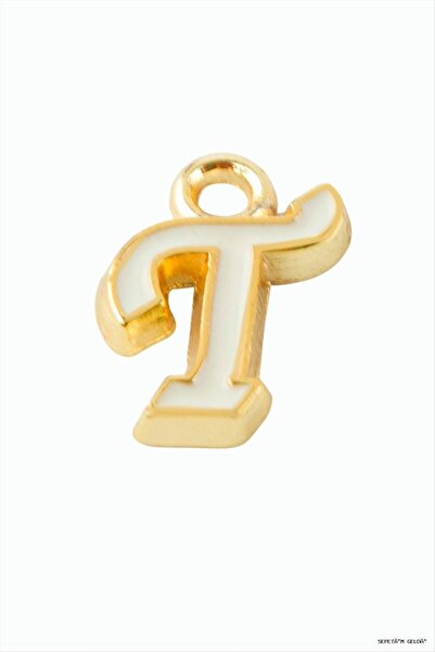 ZERO LAND Spt-Gld Yellow Colored Tassel Pendant (130323) Letter t