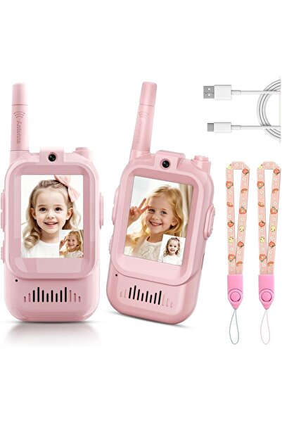 XINLONGDIANZI Set 2 Walkie Talkie WiFi pentru Copii, Apeluri Video, cu Ecran ...