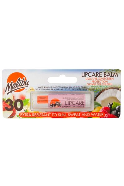 Malibu Ruj de buze cu îngrijire, aromă de pepene verde, SPF30