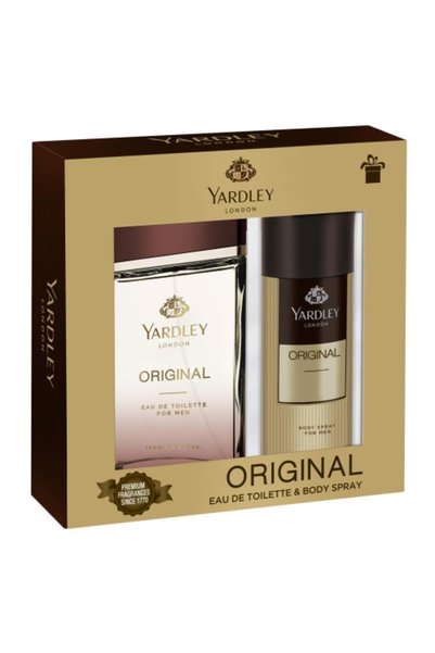 YARDLEY أوريجينال Eau de Toilette للرجال 100مل + بخاخ للجسم 150مل