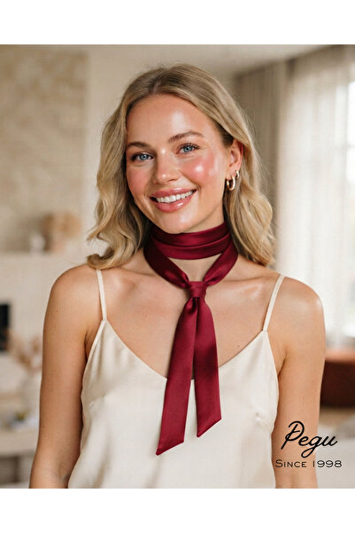 pegu baby collection Royale Series Multipurpose Burgundy Satin Scarf .. "Whet...