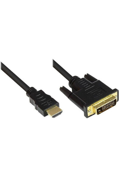 Good Connections Καλώδιο DVI-D αρσενικό σε HDMI αρσενικό, 1μ, Μαύρο ()