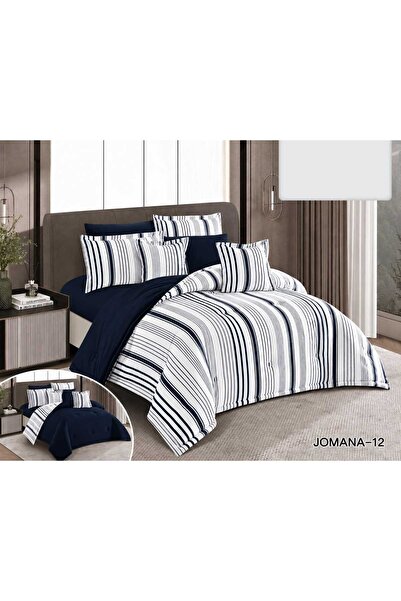 BIET ALMAFROSHAT 8-Piece Quilt Set with a New Double-Sided Microfiber Quilt C...