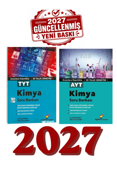 Aydın TYT -AYT Kimya Soru Bankası 2027 Yeni Baskı