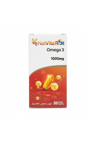NatVita Fish Omega 3 with 1000 mg concentration to support heart and brain - ...