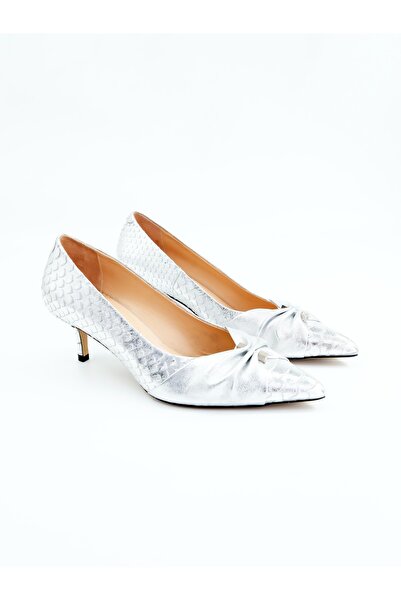 Tenau Women's Genuine Leather Heeled Shoes Lame