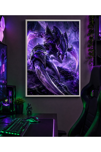 Miutic Print Studio Tablou Gaming League of Legends – Kha’Zix, Prădătorul Vid...