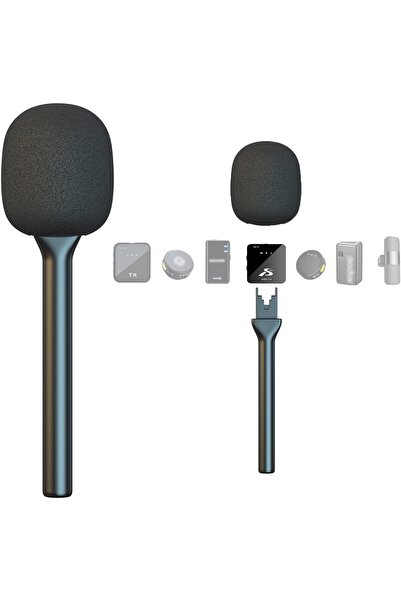 NEONI Universal Handheld Mic Holder for Rode DJI, Mini Lavalier Adapter for P...