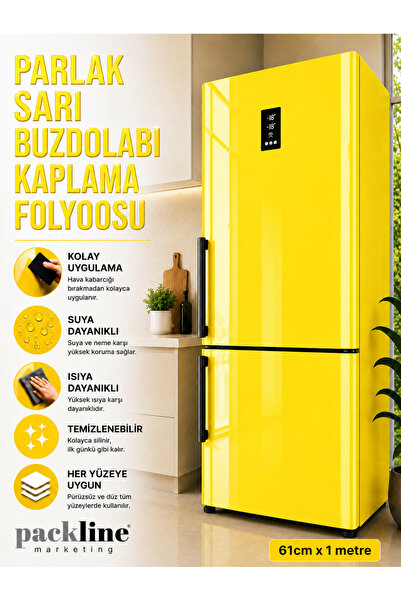 Packline Marketing Svetložuta folija za oblaganje frižidera 61cm x 1m