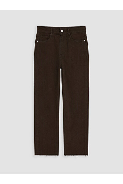 LC Waikiki Lcw Comfort Brown Straight Fit Women's Jean Trousers