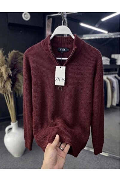 zs zaos fashion Men's Long-Sleeved Winter Thick Stand-Up Collar Regular Fit B...