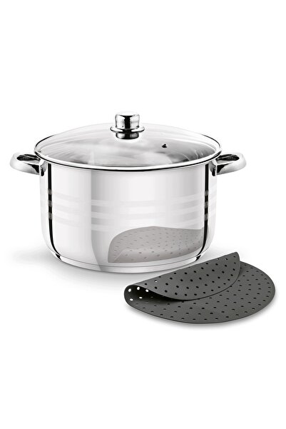 Tadar Oală înaltă din oțel, cu inserție pentru caserolă, mare, 12L