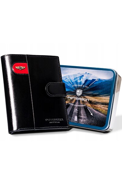 Peterson Portofel bărbătesc din piele cu protecție RFID STOP, pentru cadou.