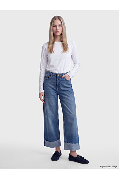 LC Waikiki Lcw Jeans Indigo Wideleg Women's Jean Pants
