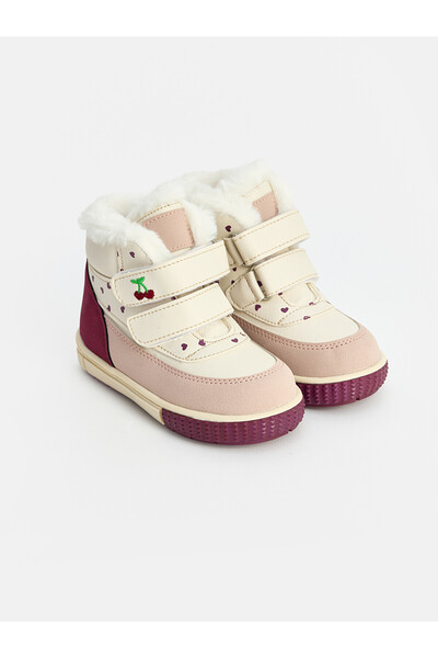 LC Waikiki LCW STEPS Bej Pelüş Astarlı Nakışlı Kız Çocuk Sneaker