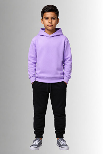 Windy Island Boy's Hooded 100% Cotton 3-Thread Sweatshirt