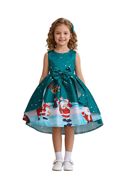 ddaniela D'daniela - Girls Christmas New Year Printed Santa Dress - Multicolo...