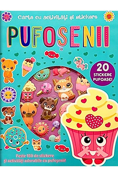 Flamingo Pufosenii: 20 stickere pufoase! Carte cu activitati si stickere