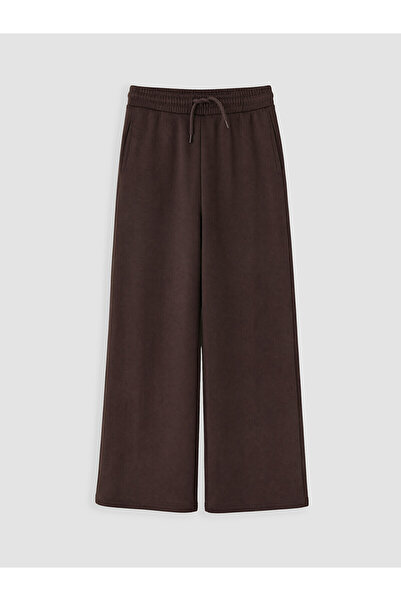 LC Waikiki Lcw Kids Brown Wide Leg Girls' Sweatpants