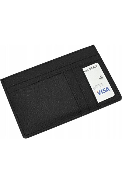 STACKERS Etui negru pentru carduri de credit și documente