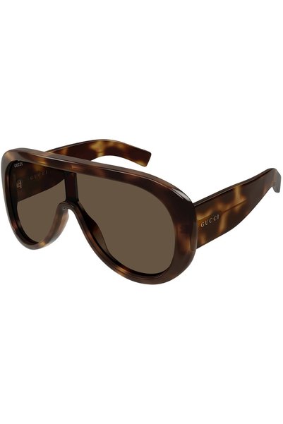 Gucci GG2164S 002 Havana Brown Oversize Aviator Kadın Güneş Gözlüğü