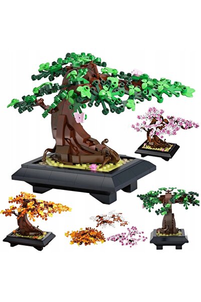 bedee Set de blocuri de construcție, Bonsai botanic educativ înfloritor, pent...