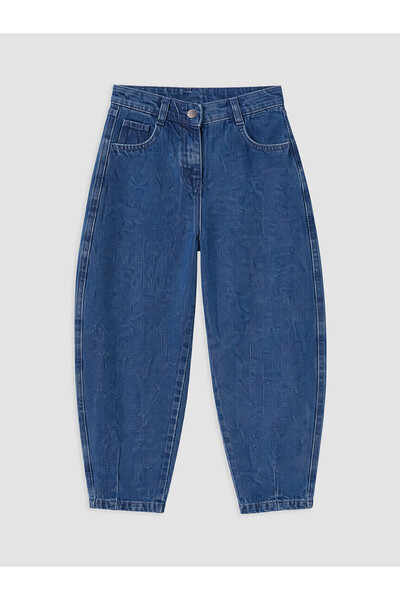 LC Waikiki Two Mt Shop Quality Indigo Balloon Fit Girls' Jean Pants