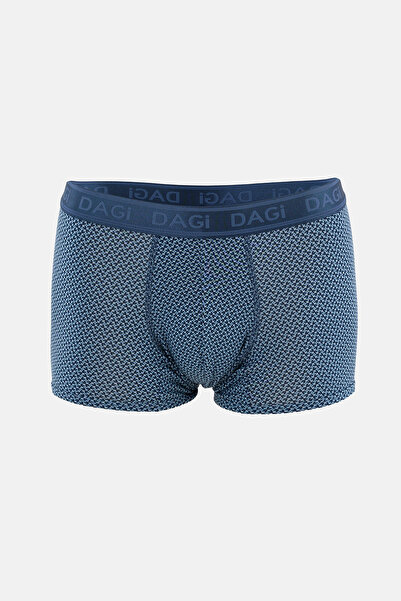 Dagi Blue Patterned Micro Modal Boxer