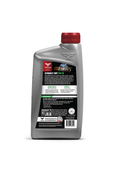 Triax Ulei Motor Full Sintetic pentru Autoturisme Hibrid Synergy SRT 0W-16, 946 ml