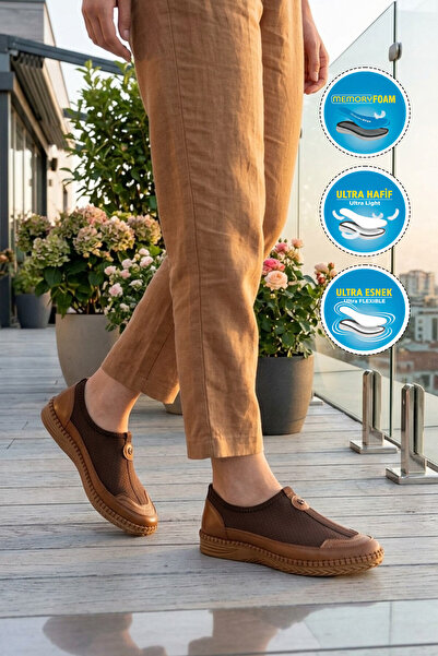 Voyager Çay Nata Mesh Breathable Comfortable Sole Women's Casual Shoes Z534