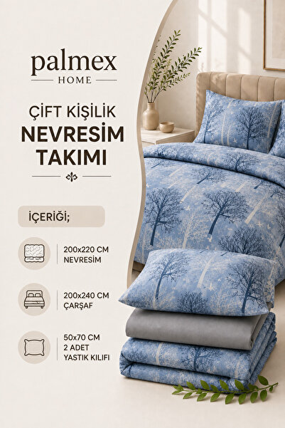 Palmex Home Double Size Winterfell Cotton Bedding Set (Duvet Cover - Sheet - ...