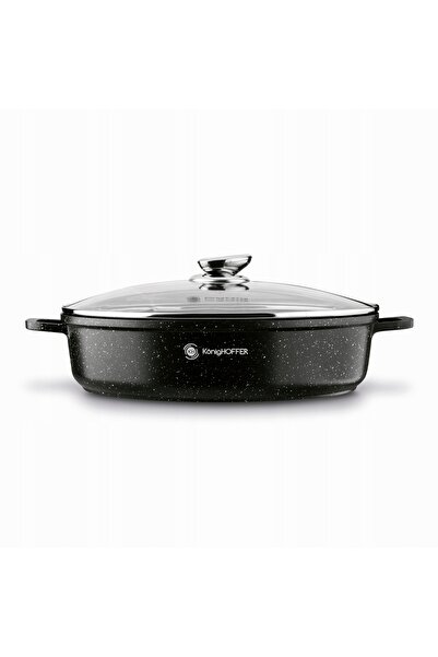 Konighoffer Tigaie pentru prăjit cu inducție, mânere scurte, Pollo Negru, 32x...