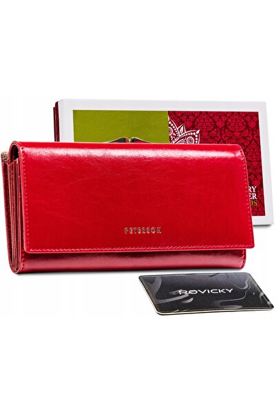 Peterson Portofel de damă din piele cu portmoneu cu închidere, protecție RFID...